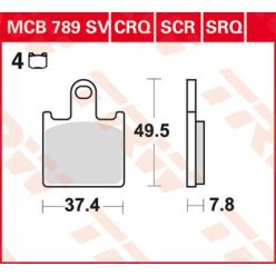 Placute frana TRW Sinter Carbon Racing MCB789SCR