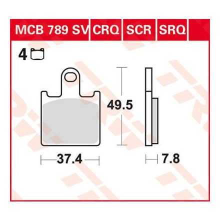 Trw Placute Frana Sinter Race Longlife Mcb789Scr