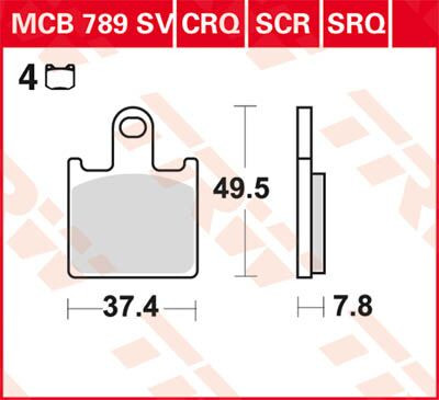 Placute frana TRW Sinter Carbon Racing MCB789SCR
