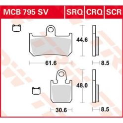 Placute frana TRW Sinter Carbon Racing MCB795SCR