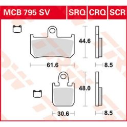 Plăcuțe frână sinterizate TRW MCB795SCR