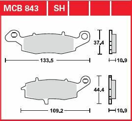 Placute-Frana-Sinter-Spate-Trw-Mcb843Sh-Spate