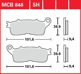 Placute-Frana-Sinter-Spate-Trw-Mcb848Sh-Spate