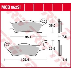 Plăcuțe frână sinterizate TRW MCB862SI