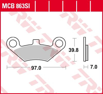 Plăcuțe frână sinterizate TRW MCB863SI