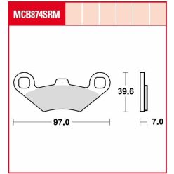 Placute frana TRW Sinter Scuter MCB874SRM