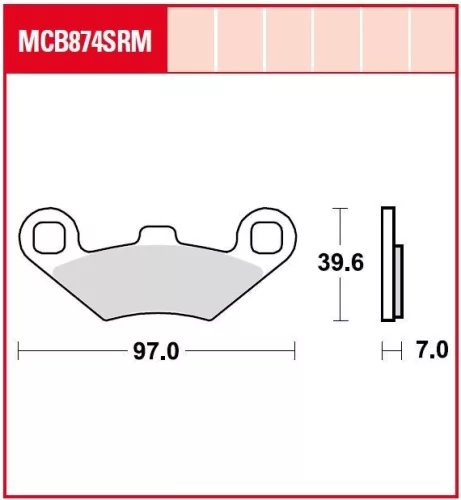 Plăcuțe frână sinterizate TRW MCB874SRM
