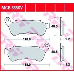 Placute frana TRW Sinter Fata MCB885SV