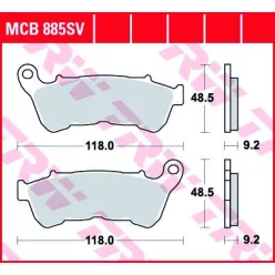 Plăcuțe frână sinterizate TRW MCB885SV