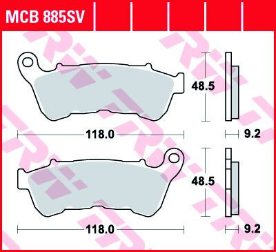Placute frana TRW Sinter Fata MCB885SV
