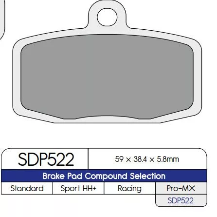 Plăcuțe frână DP Brakes sinterizate DP552
