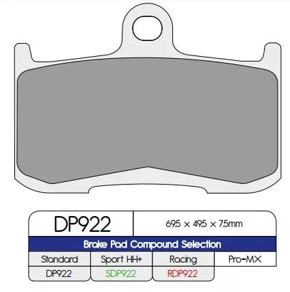 Plăcuțe frână DP Brakes sinterizate DP922