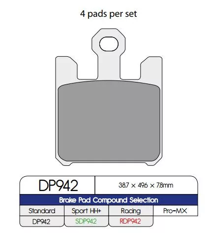Plăcuțe frână DP Brakes sinterizate DP942
