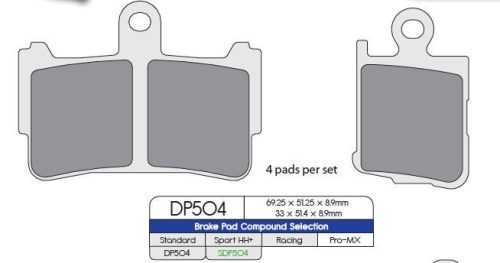 Placute frana DP BRAKES Sinter Metal SDP504HH+