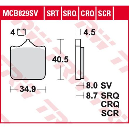 Placute-Frana-Sinter-Srt-Trw-Mcb829Srt