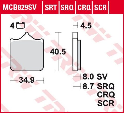 Placute-Frana-Sinter-Srt-Trw-Mcb829Srt