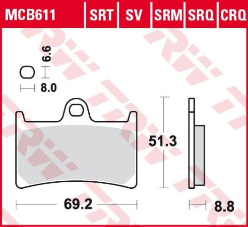 Placute-Frana-Sinter-Srt-Trw-Mcb611Srt