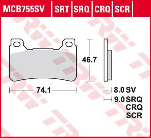 Placute-Frana-Sinter-Srt-Trw-Mcb755Srt