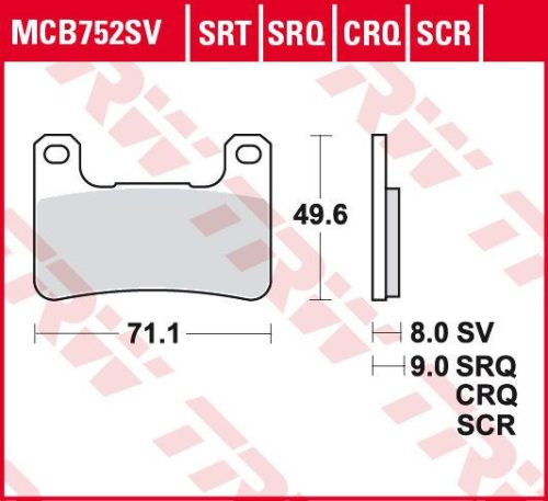 Placute-Frana-Sinter-Srt-Trw-Mcb752Srt