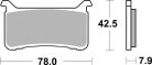 Placute frana SBS Sinter Fata 947HS