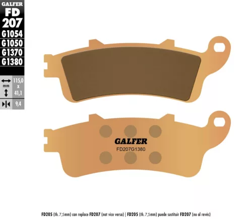 Plăcuțe frână Galfer sinterizate FD207G1380