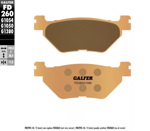 Plăcuțe frână Galfer sinterizate FD260G1380