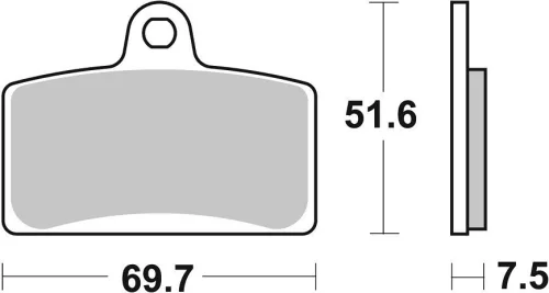 Plăcuțe frână sinterizate SBS 821HS