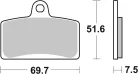 Plăcuțe frână sinterizate SBS 821HS