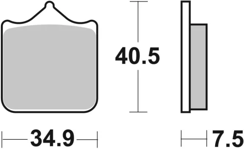 Plăcuțe frână sinterizate SBS 762DS-1