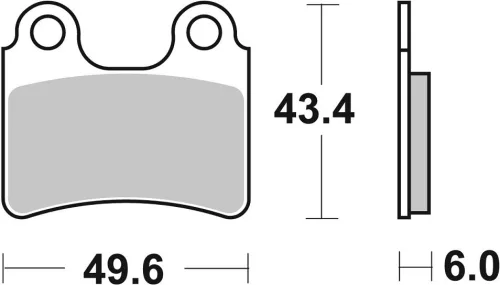 Plăcuțe frână sinterizate SBS 802RSI