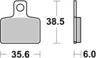 Plăcuțe frână sinterizate SBS 803RSI