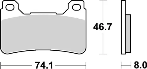 Plăcuțe frână sinterizate SBS 809DS-1