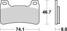 Plăcuțe frână sinterizate SBS 809DS-1