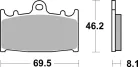 Plăcuțe frână sinterizate SBS 631DS-1
