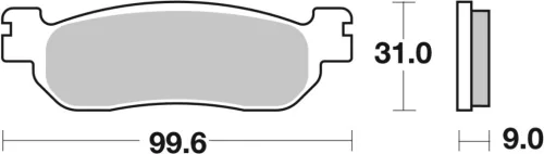 Plăcuțe frână sinterizate SBS 155MS
