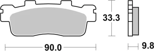 Plăcuțe frână sinterizate SBS 204MS