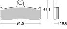 Placute frana SBS Dual Sinter Racing -1 Fata 865DS-1