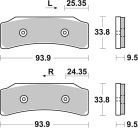 Placute frana SBS Dual Sinter Racing -1 Fata 909DS-1