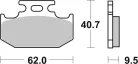 Plăcuțe frână sinterizate SBS 648SI