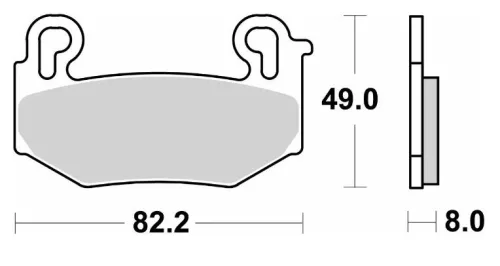 Plăcuțe frână sinterizate SBS 1004RST