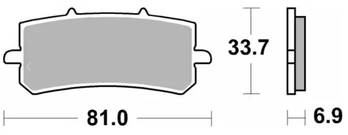 Plăcuțe frână sinterizate SBS 962RST