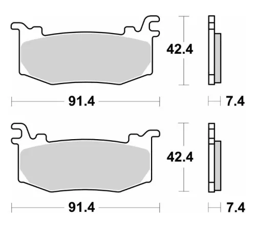Plăcuțe frână sinterizate SBS 1012DS-1