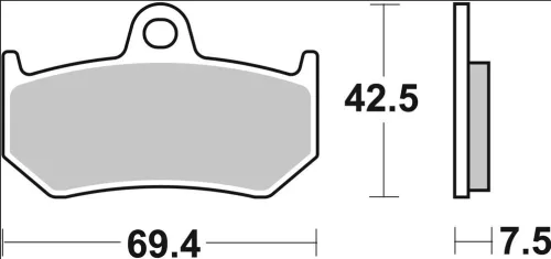 Plăcuțe frână Brembo sinterizate SP spate 07GR35SP