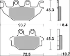 Plăcuțe frână Brembo sinterizate SP spate 07GR81SP