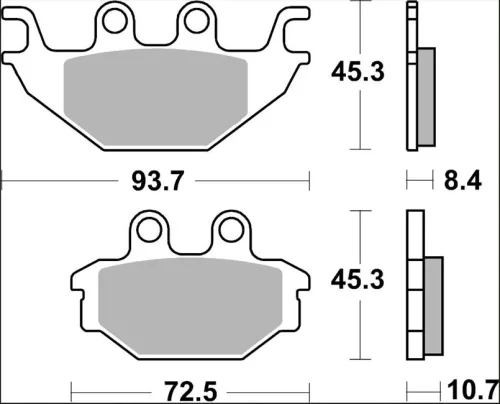 Plăcuțe frână Brembo sinterizate SP spate 07GR81SP