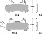 Plăcuțe frână Brembo sinterizate față/spate 07GR92SX