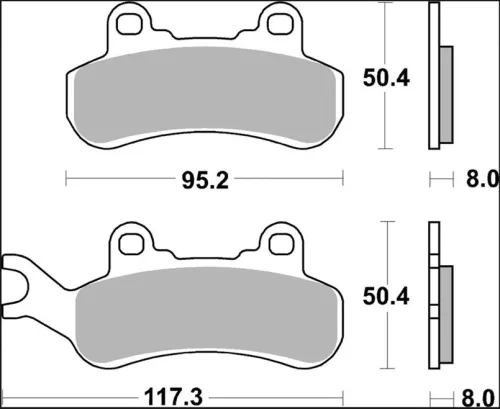 Plăcuțe frână Brembo sinterizate față/spate 07GR92SX