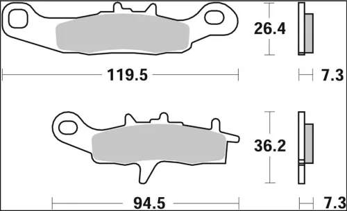 Plăcuțe frână Brembo sinterizate față 07KA22SX