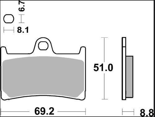 Plăcuțe frână Brembo sinterizate SR față 07YA23SR