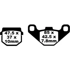 Plăcuțe frână carbon EBC FA083/2TT